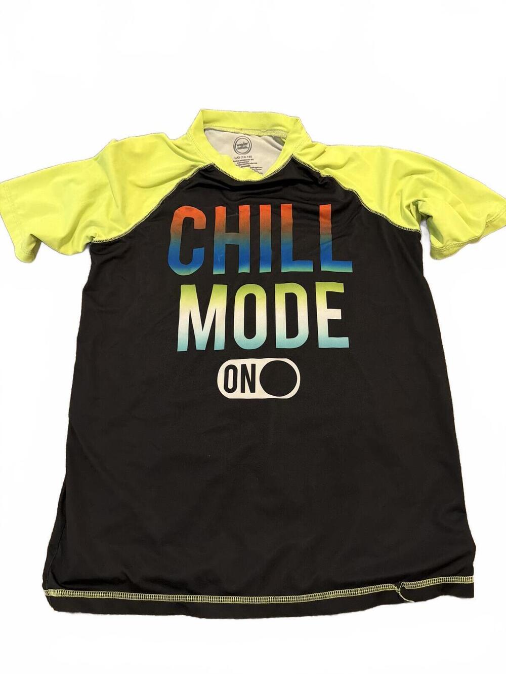 Wonder Nation Kids Shirt Large 10-12 Chill Mode Graphic Tee